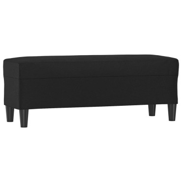 vidaXL Πάγκος Μαύρο 100x35x41cm από Συνθετικό Δέρμα 1 τεμ.