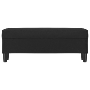 vidaXL Πάγκος Μαύρο 100x35x41cm από Συνθετικό Δέρμα 1 τεμ.