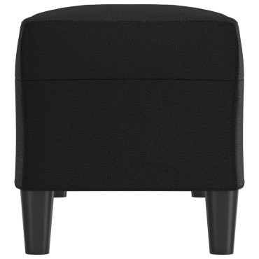 vidaXL Πάγκος Μαύρο 100x35x41cm από Συνθετικό Δέρμα 1 τεμ.