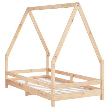 vidaXL Πλαίσιο Παιδικού Κρεβατιού 80x160cm από Μασίφ Ξύλο Πεύκου 1 τεμ. - Μονό