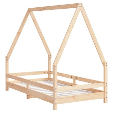 vidaXL Πλαίσιο Παιδικού Κρεβατιού 80x160cm από Μασίφ Ξύλο Πεύκου 1 τεμ. - Μονό