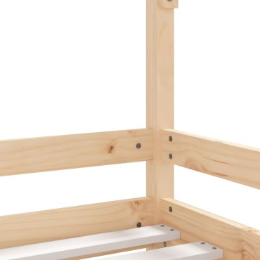 vidaXL Πλαίσιο Παιδικού Κρεβατιού 80x160cm από Μασίφ Ξύλο Πεύκου 1 τεμ. - Μονό