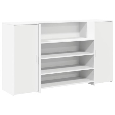 vidaXL Γραφείο Υποδοχής Λευκό 180x50x103,5cm από Τεχνητό Ξύλο 1 τεμ.