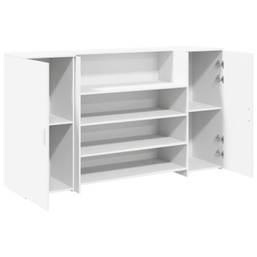 vidaXL Γραφείο Υποδοχής Λευκό 180x50x103,5cm από Τεχνητό Ξύλο 1 τεμ.