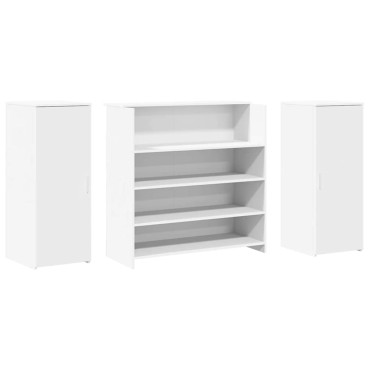 vidaXL Γραφείο Υποδοχής Λευκό 180x50x103,5cm από Τεχνητό Ξύλο 1 τεμ.