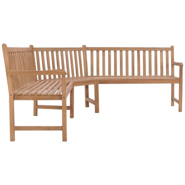 vidaXL Παγκάκι Γωνιακό Κήπου 185x185x90cm από Μασίφ Ξύλο Teak 1 τεμ.