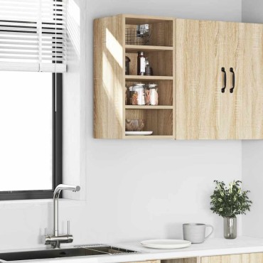 vidaXL Κρεμαστό Ντουλάπι "Riga" Ξύλο Sonoma Δρυς 30x29,5x60cm από Τεχνητό Ξύλο 1 τεμ.
