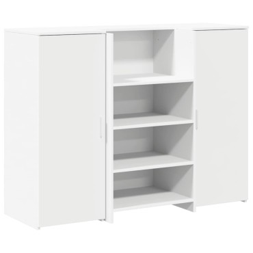 Γραφείο υποδοχής vidaXL Λευκό 135x50x103,5cm Κατασκευασμένο ξύλο 1 τεμ.