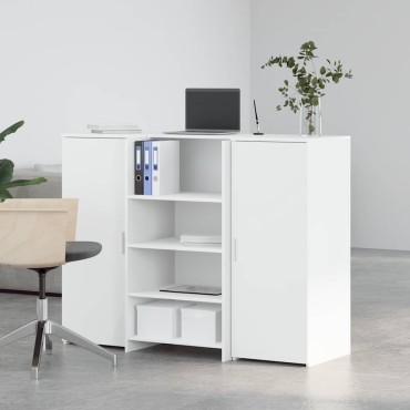 Γραφείο υποδοχής vidaXL Λευκό 135x50x103,5cm Κατασκευασμένο ξύλο 1 τεμ.