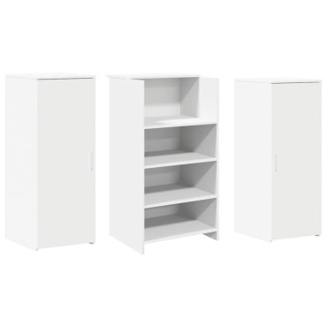 Γραφείο υποδοχής vidaXL Λευκό 135x50x103,5cm Κατασκευασμένο ξύλο 1 τεμ.