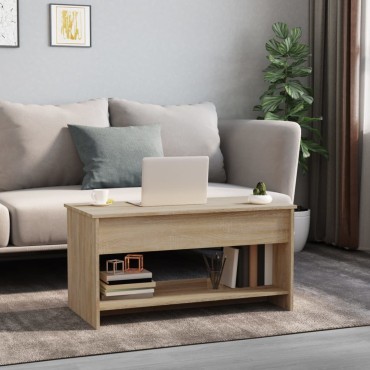 vidaXL Τραπεζάκι Σαλονιού Sonoma Δρυς 102x50x52,5cm Επεξεργ. Ξύλο 1 τεμ.