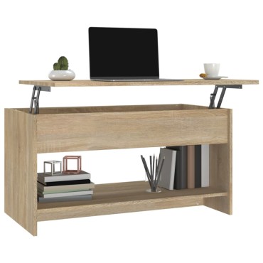 vidaXL Τραπεζάκι Σαλονιού Sonoma Δρυς 102x50x52,5cm Επεξεργ. Ξύλο 1 τεμ.