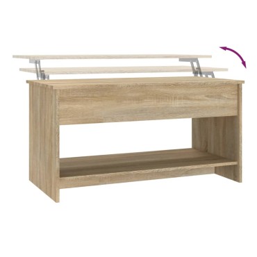 vidaXL Τραπεζάκι Σαλονιού Sonoma Δρυς 102x50x52,5cm Επεξεργ. Ξύλο 1 τεμ.