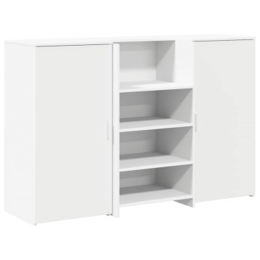 vidaXL Γραφείο υποδοχής Λευκό 155x50x103,5cm Επεξεργασμένο Ξύλο 1 τεμ.