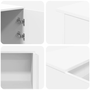 vidaXL Γραφείο υποδοχής Λευκό 155x50x103,5cm Επεξεργασμένο Ξύλο 1 τεμ.