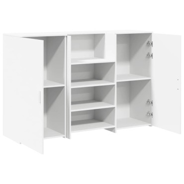 vidaXL Γραφείο υποδοχής Λευκό 155x50x103,5cm Επεξεργασμένο Ξύλο 1 τεμ.