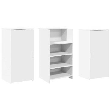 vidaXL Γραφείο υποδοχής Λευκό 155x50x103,5cm Επεξεργασμένο Ξύλο 1 τεμ.