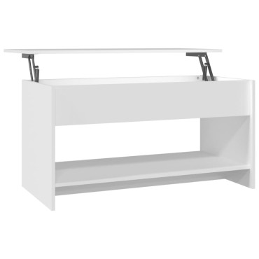 vidaXL Τραπεζάκι Σαλονιού Λευκό 102x50x52,5cm Επεξεργασμένο Ξύλο 1 τεμ.
