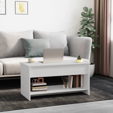 vidaXL Τραπεζάκι Σαλονιού Λευκό 102x50x52,5cm Επεξεργασμένο Ξύλο 1 τεμ.