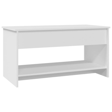 vidaXL Τραπεζάκι Σαλονιού Λευκό 102x50x52,5cm Επεξεργασμένο Ξύλο 1 τεμ.