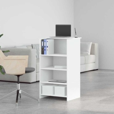 vidaXL Γραφείο Υποδοχής Λευκό 55x50x103,5cm από Τεχνητό Ξύλο 1 τεμ.