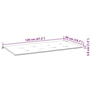 vidaXL Μαξιλάρι καρέκλας Ύφασμα Όξφορντ Ροζ 120x50x3cm