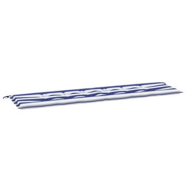 vidaXL Pad για Παγκάκι Ύφασμα Όξφορντ Μπλε Ριγέ 180x50x3cm