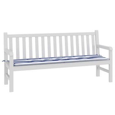 vidaXL Pad για Παγκάκι Ύφασμα Όξφορντ Μπλε Ριγέ 180x50x3cm