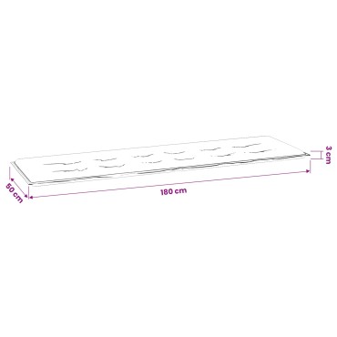 vidaXL Pad για Παγκάκι Ύφασμα Όξφορντ Τιρκουάζ 180x50x3cm