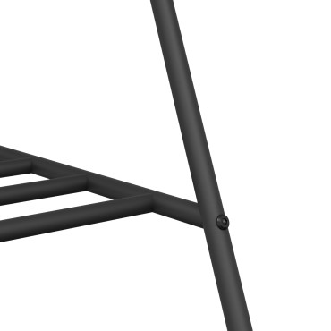 vidaXL Ράφι Ρούχων με αποθήκευση Μαύρο 100 x 56 x 154 εκ Ατσάλι