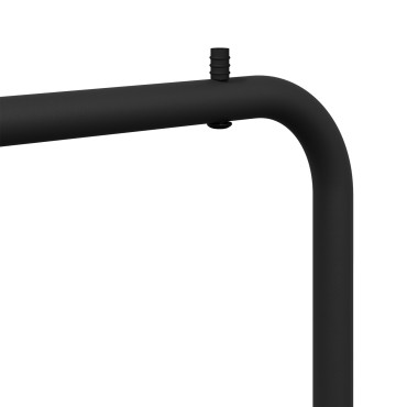 vidaXL Ράφι Ρούχων με αποθήκευση Μαύρο 100 x 56 x 154 εκ Ατσάλι