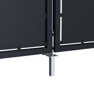vidaXL Πόρτα Κήπου Ανθρακί 400x175 εκ. από Ατσάλι