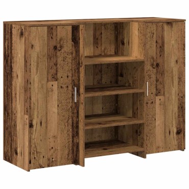 vidaXL Γραφείο υποδοχής Παλιό Ξύλο 135x50x103,5cm Επεξεργασμένο Ξύλο 1 τεμ.