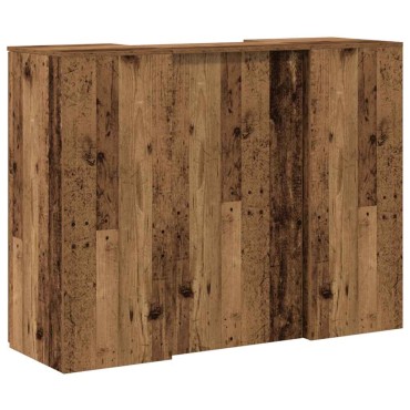vidaXL Γραφείο υποδοχής Παλιό Ξύλο 135x50x103,5cm Επεξεργασμένο Ξύλο 1 τεμ.