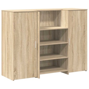 vidaXL Γραφείο υποδοχής Sonoma Δρυς 135x50x103,5cm Επεξεργασμένο Ξύλο 1 τεμ.