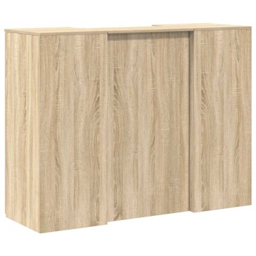 vidaXL Γραφείο υποδοχής Sonoma Δρυς 135x50x103,5cm Επεξεργασμένο Ξύλο 1 τεμ.