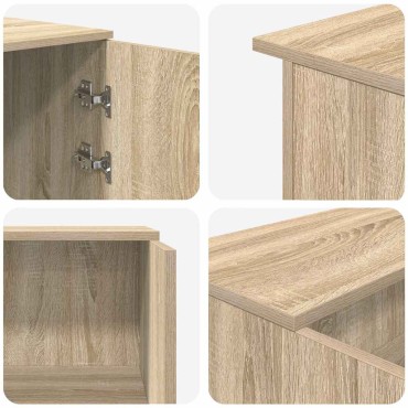 vidaXL Γραφείο υποδοχής Sonoma Δρυς 135x50x103,5cm Επεξεργασμένο Ξύλο 1 τεμ.
