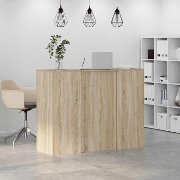 vidaXL Γραφείο υποδοχής Sonoma Δρυς 135x50x103,5cm Επεξεργασμένο Ξύλο 1 τεμ.