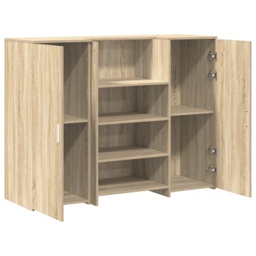vidaXL Γραφείο υποδοχής Sonoma Δρυς 135x50x103,5cm Επεξεργασμένο Ξύλο 1 τεμ.