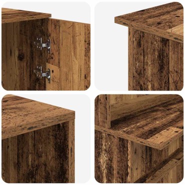 vidaXL Γραφείο υποδοχής Παλιό Ξύλο 180x50x103,5cm Επεξεργασμένο Ξύλο 1 τεμ.