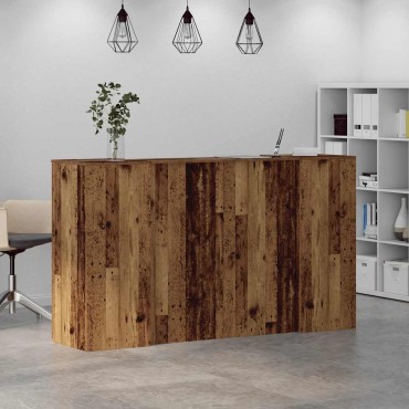 vidaXL Γραφείο υποδοχής Παλιό Ξύλο 180x50x103,5cm Επεξεργασμένο Ξύλο 1 τεμ.