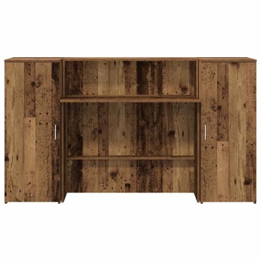 vidaXL Γραφείο υποδοχής Παλιό Ξύλο 180x50x103,5cm Επεξεργασμένο Ξύλο 1 τεμ.