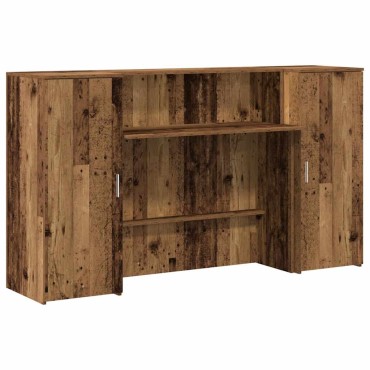 vidaXL Γραφείο υποδοχής Παλιό Ξύλο 180x50x103,5cm Επεξεργασμένο Ξύλο 1 τεμ.