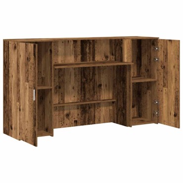 vidaXL Γραφείο υποδοχής Παλιό Ξύλο 180x50x103,5cm Επεξεργασμένο Ξύλο 1 τεμ.