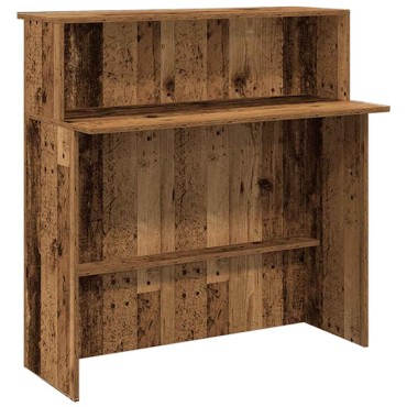 vidaXL Γραφείο υποδοχής Παλιό Ξύλο 180x50x103,5cm Επεξεργασμένο Ξύλο 1 τεμ.
