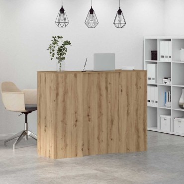 vidaXL Γραφείο υποδοχής 135x50x103,5cm Επεξεργασμένο Ξύλο 1 τεμ.