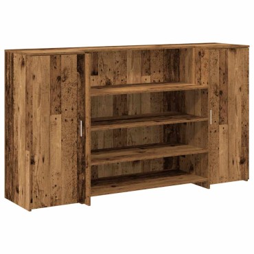 vidaXL Γραφείο υποδοχής Παλιό Ξύλο 180x50x103,5cm Επεξεργασμένο Ξύλο 1 τεμ.