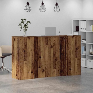 vidaXL Γραφείο υποδοχής Παλιό Ξύλο 180x50x103,5cm Επεξεργασμένο Ξύλο 1 τεμ.