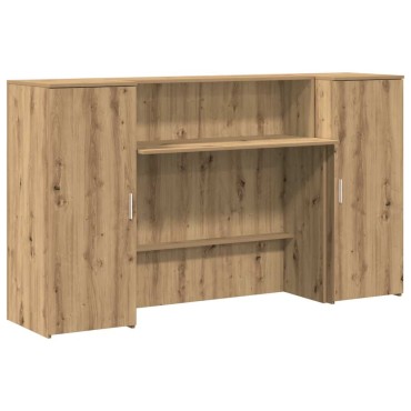 vidaXL Γραφείο υποδοχής 180x50x103,5cm Επεξεργασμένο Ξύλο 1 τεμ.