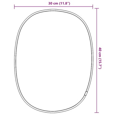 vidaXL Καθρέφτης Τοίχου Μαύρος 40x30 εκ.